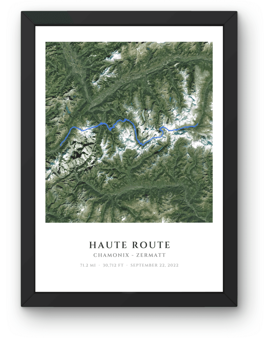 Haute Route — Aerial style poster